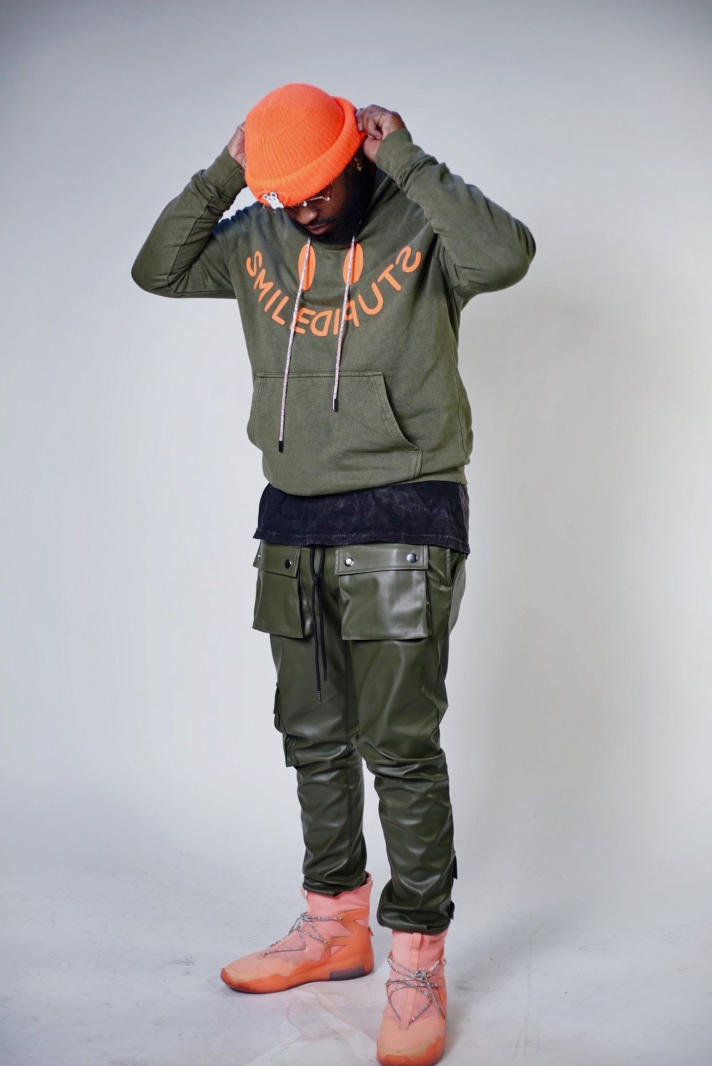 Orange & Green SMILESTUPID Hoodie