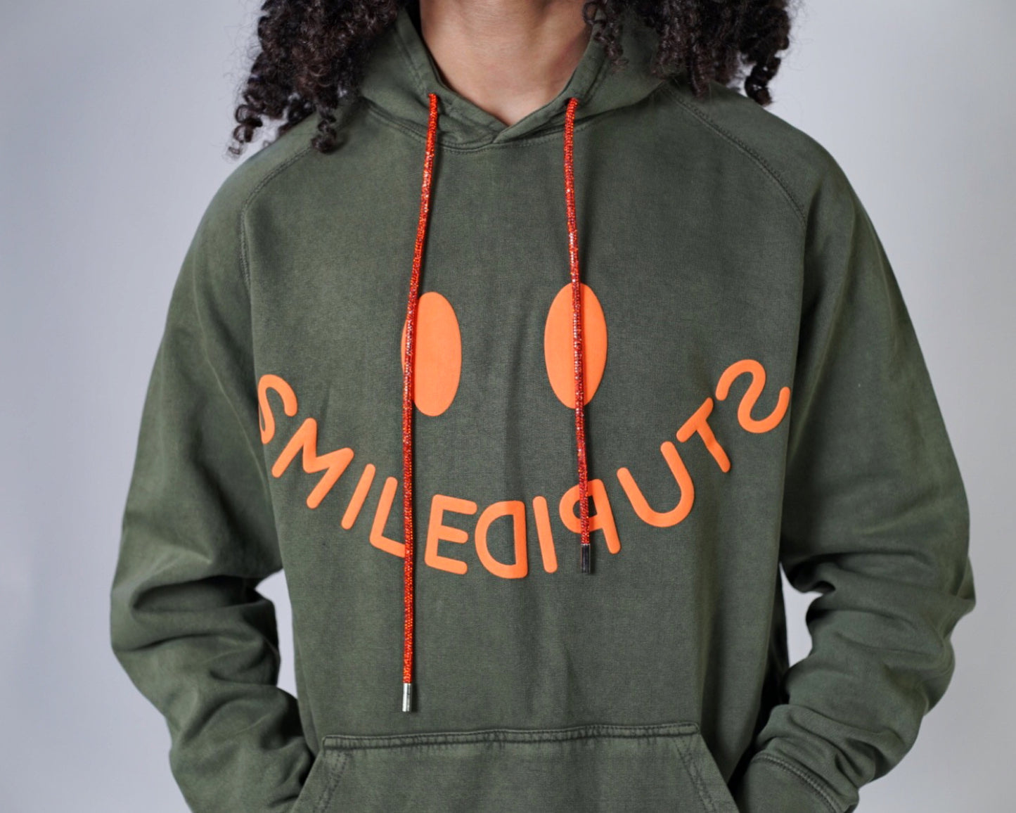 Orange & Green SMILESTUPID Hoodie