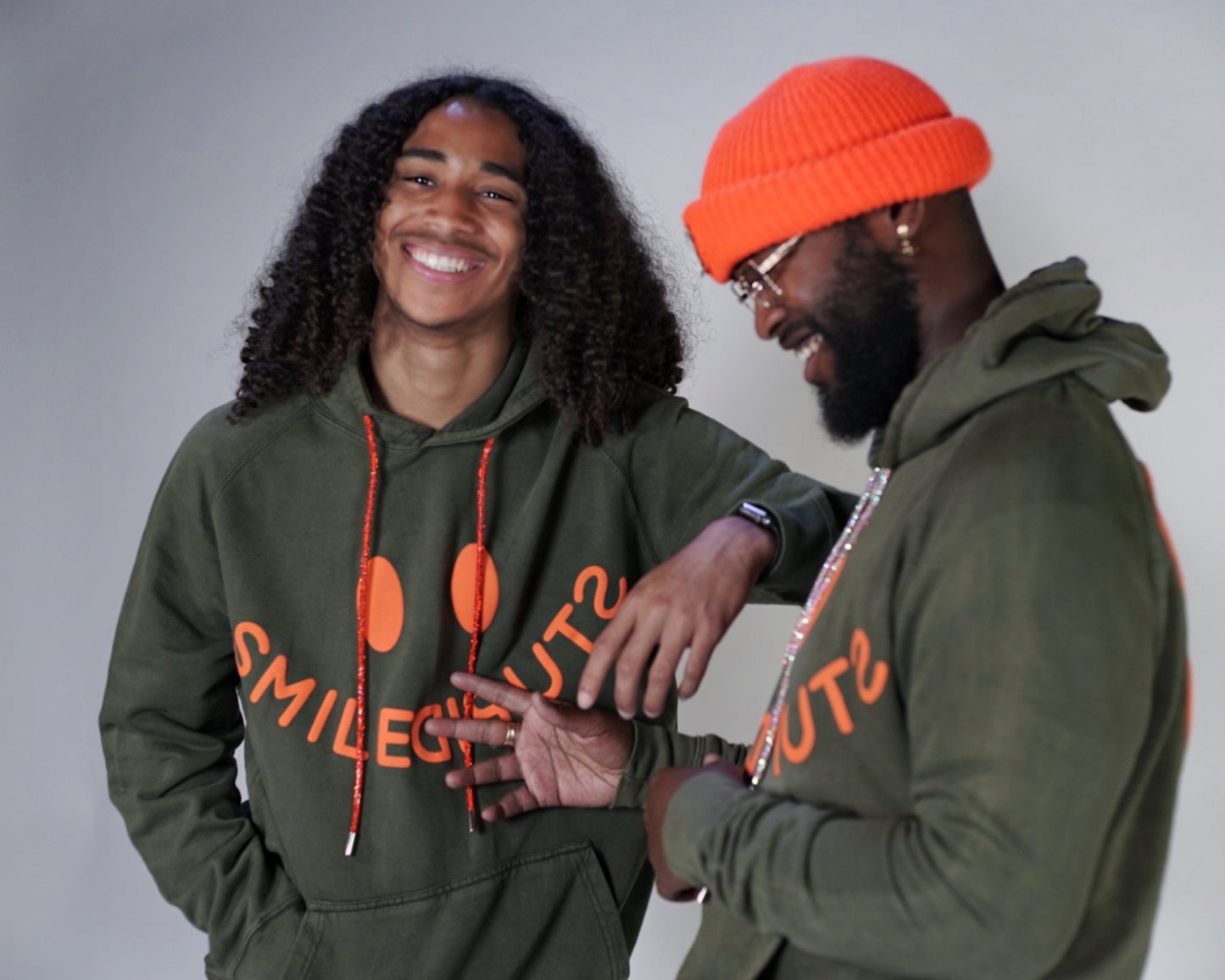 Orange & Green SMILESTUPID Hoodie