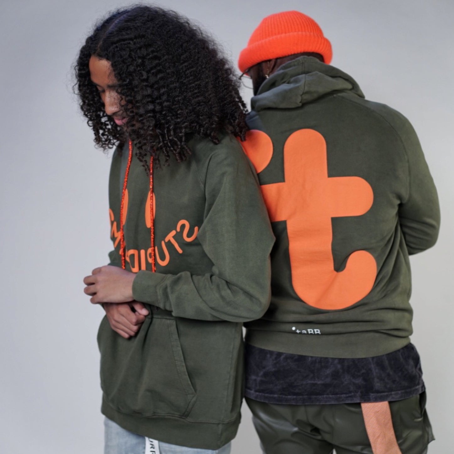 Orange & Green SMILESTUPID Hoodie